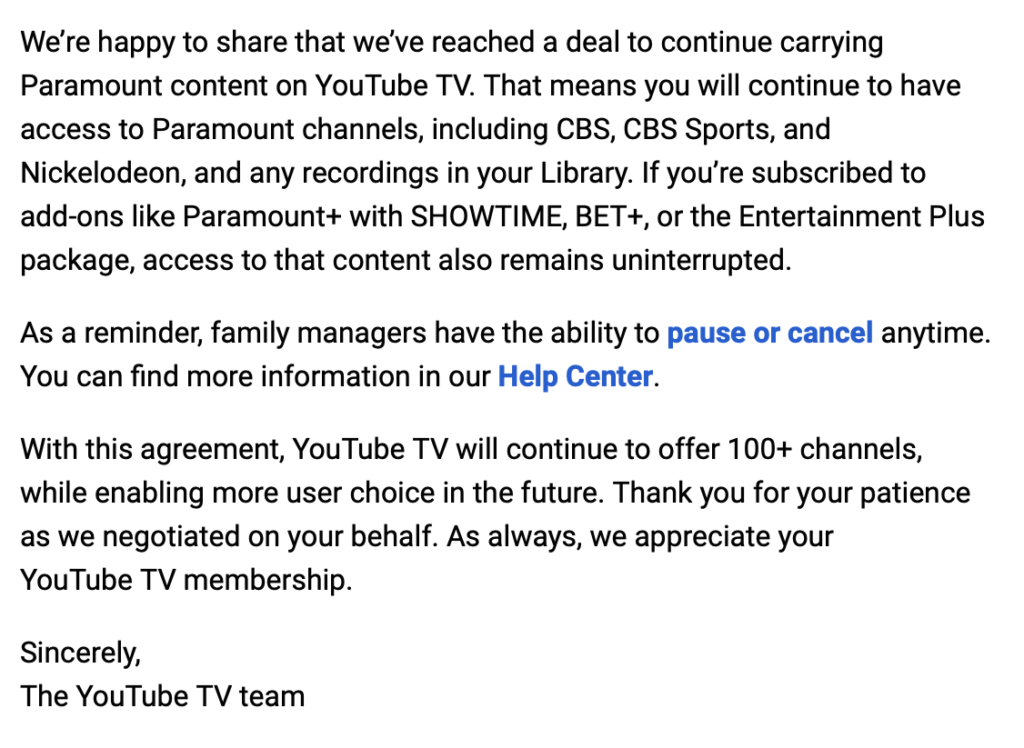 BREAKING | YouTube TV Secures Deal to Keep Paramount Content – No Interruptions for Viewers